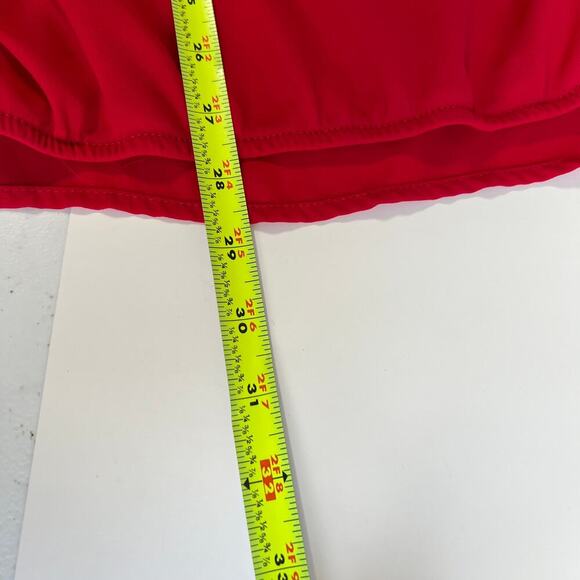 APT. 9 Woman Faux Wrap Blouse Top Plus Size 2X Red Long Bishop Sleeve Career - Picture 11 of 11